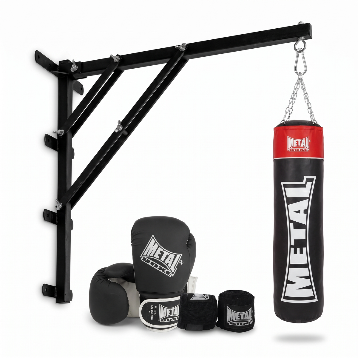 Kit Home Training Sac de Frappe Club Line, Fixation, Gants & Bandes