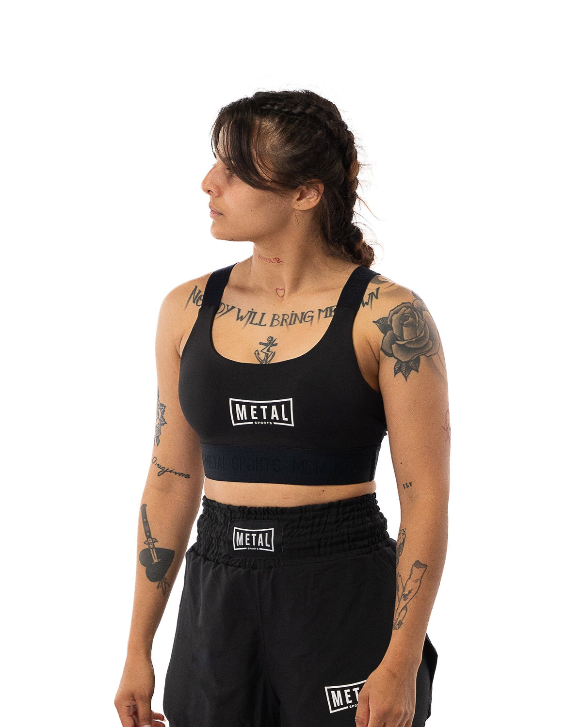 Women's Black Elastic Bra