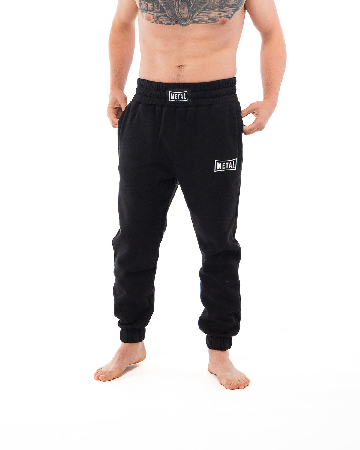 BLACK TRACKSUIT BOTTOMS