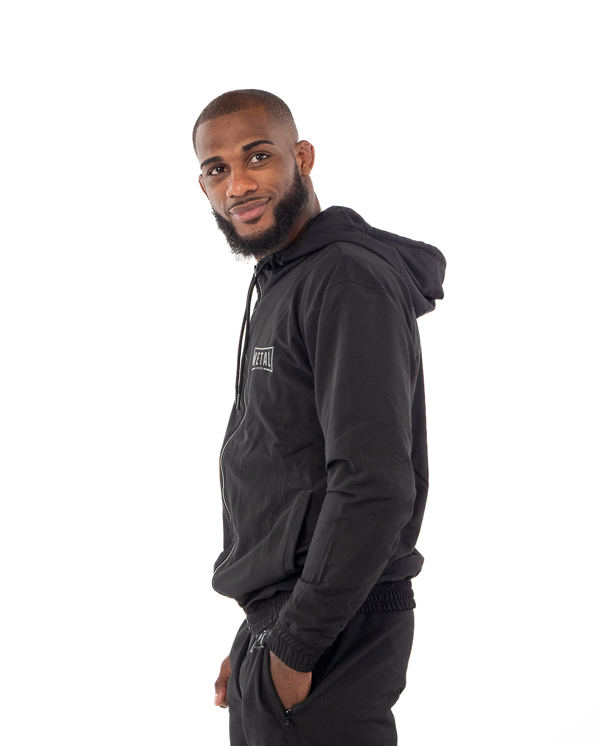 BLACK TRAINING TOP SUIT