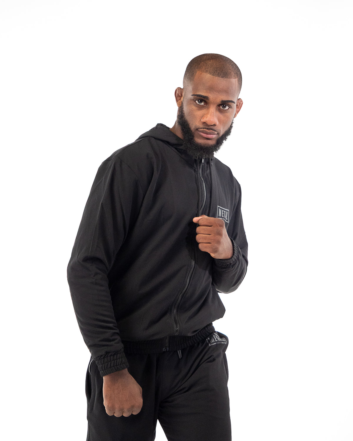 BLACK TRAINING TOP SUIT