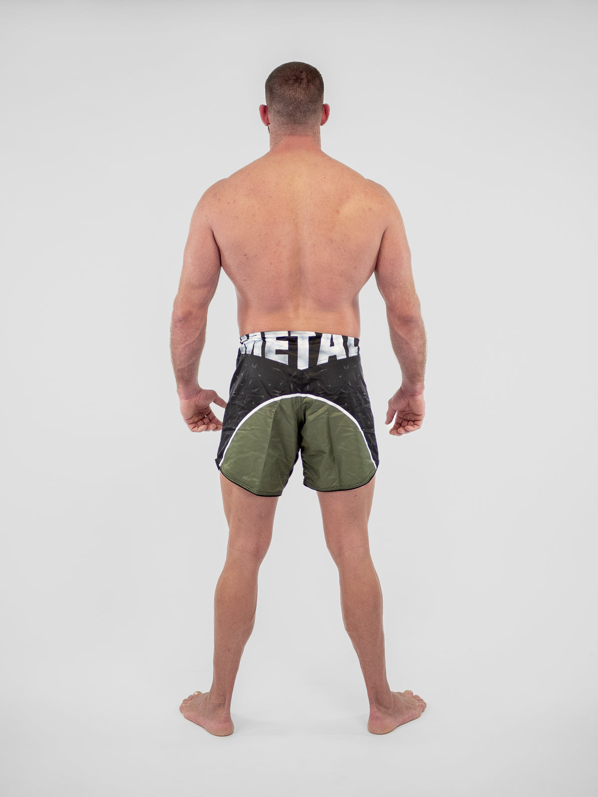 MEN'S BLACK KHAKI MMA SHORTS