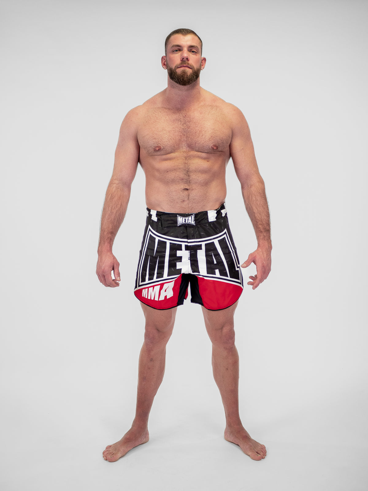 MMA SHORTS BLACK RED