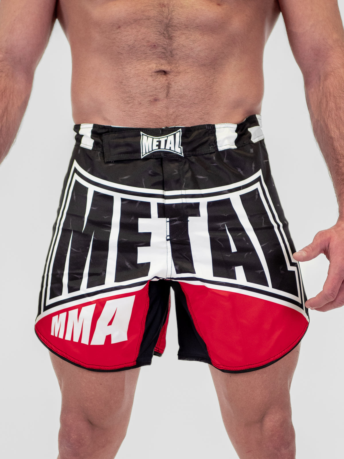 MMA SHORTS BLACK RED
