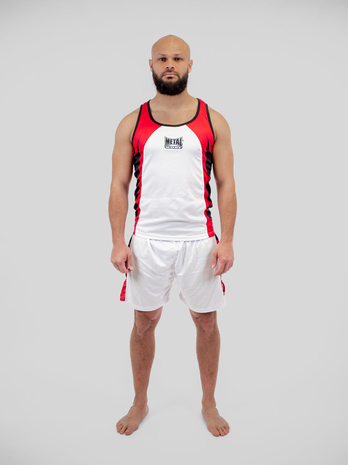 SHORTS + TANK TOP ADULT COMPETITION BOXING WHITE
