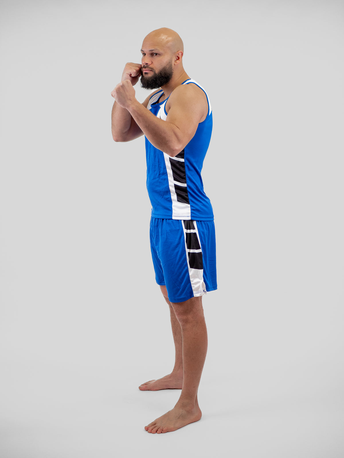 BLUE ADULT COMPETITION BOXING SHORTS + TANK TOP