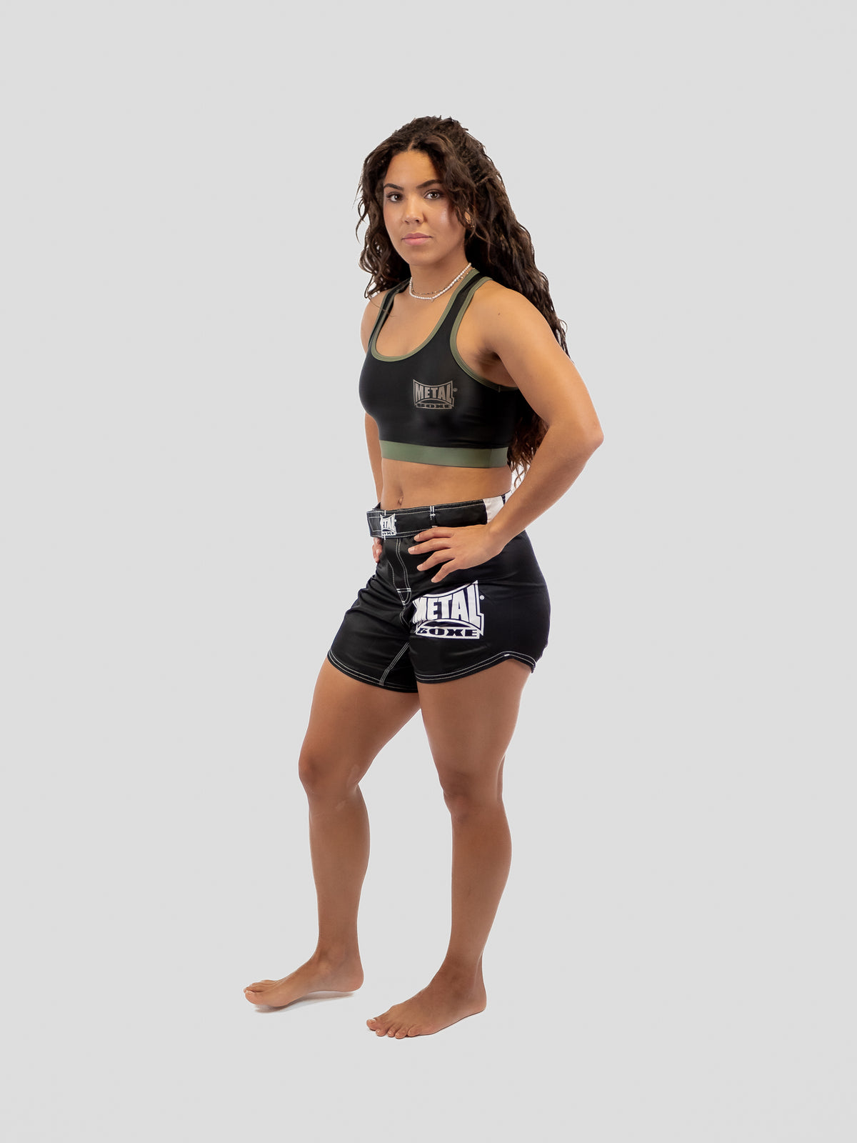 SHORT BLACK WOMEN’S MMA SHORTS
