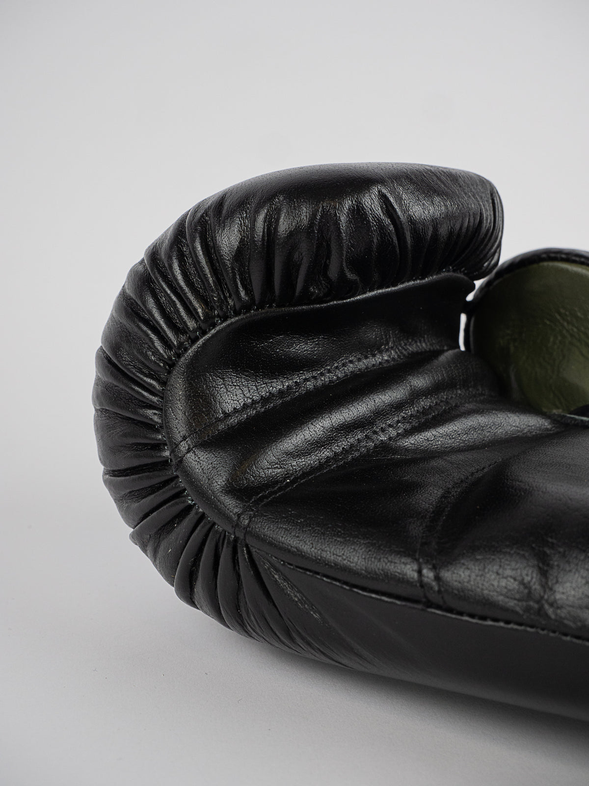 OMEGA BLACK KHAKI LEATHER BOXING GLOVES
