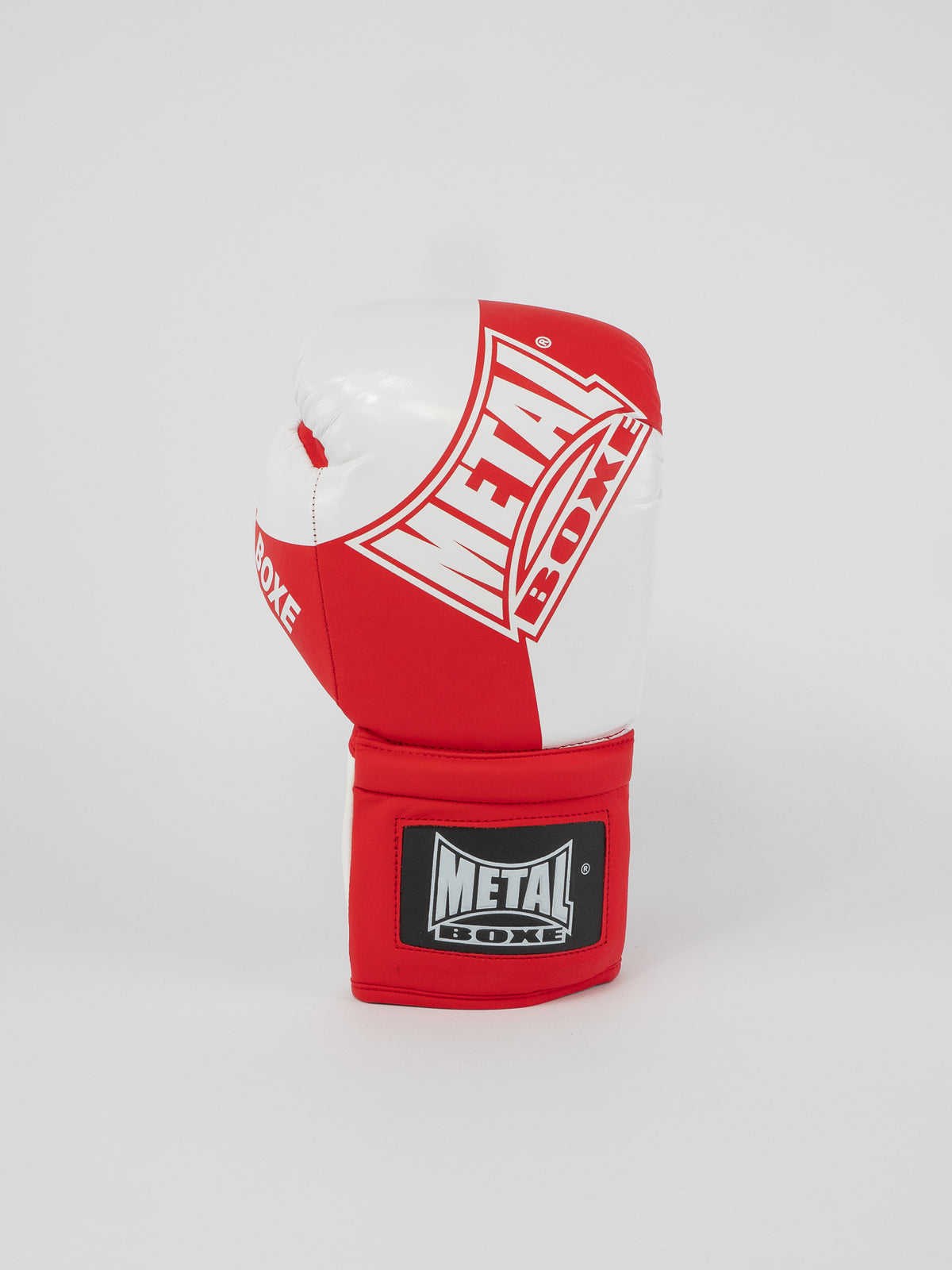 RED LACE-UP COMPETITION BOXING GLOVES