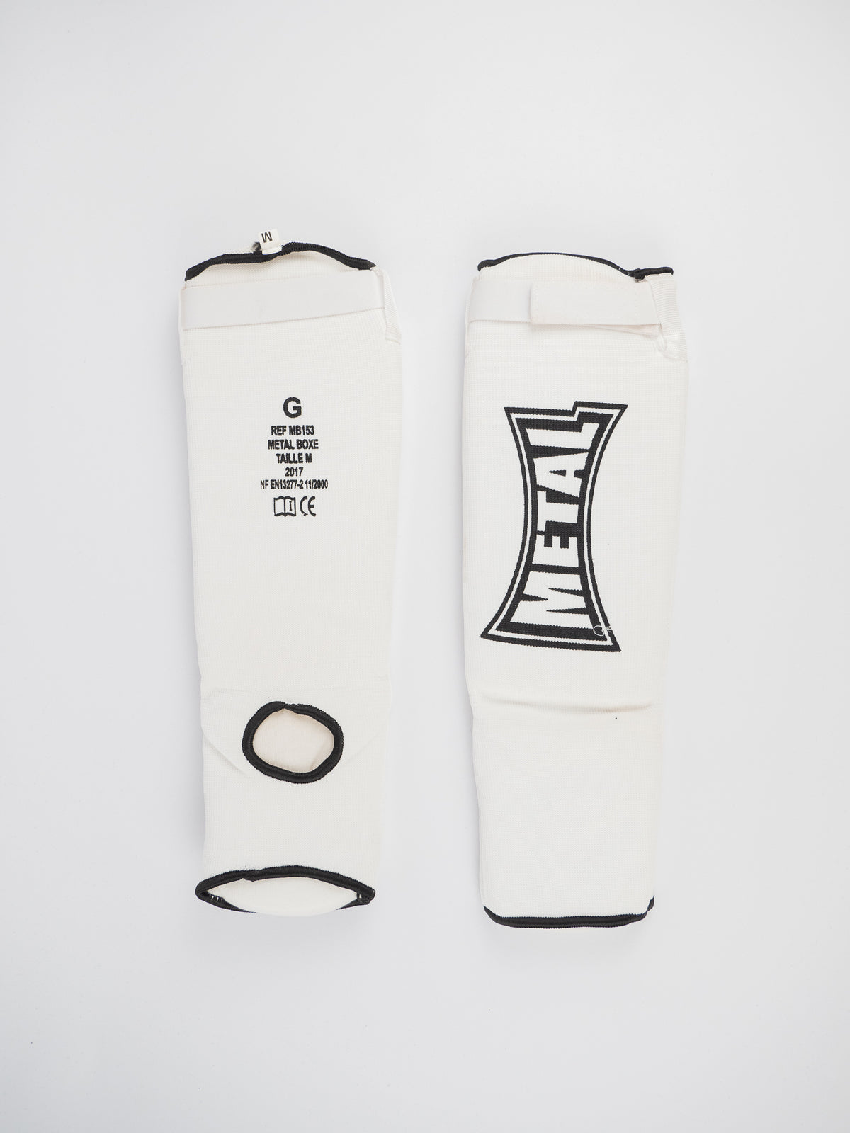 COTTON ELAST SHIN+FOOT PROTECTOR. WHITE