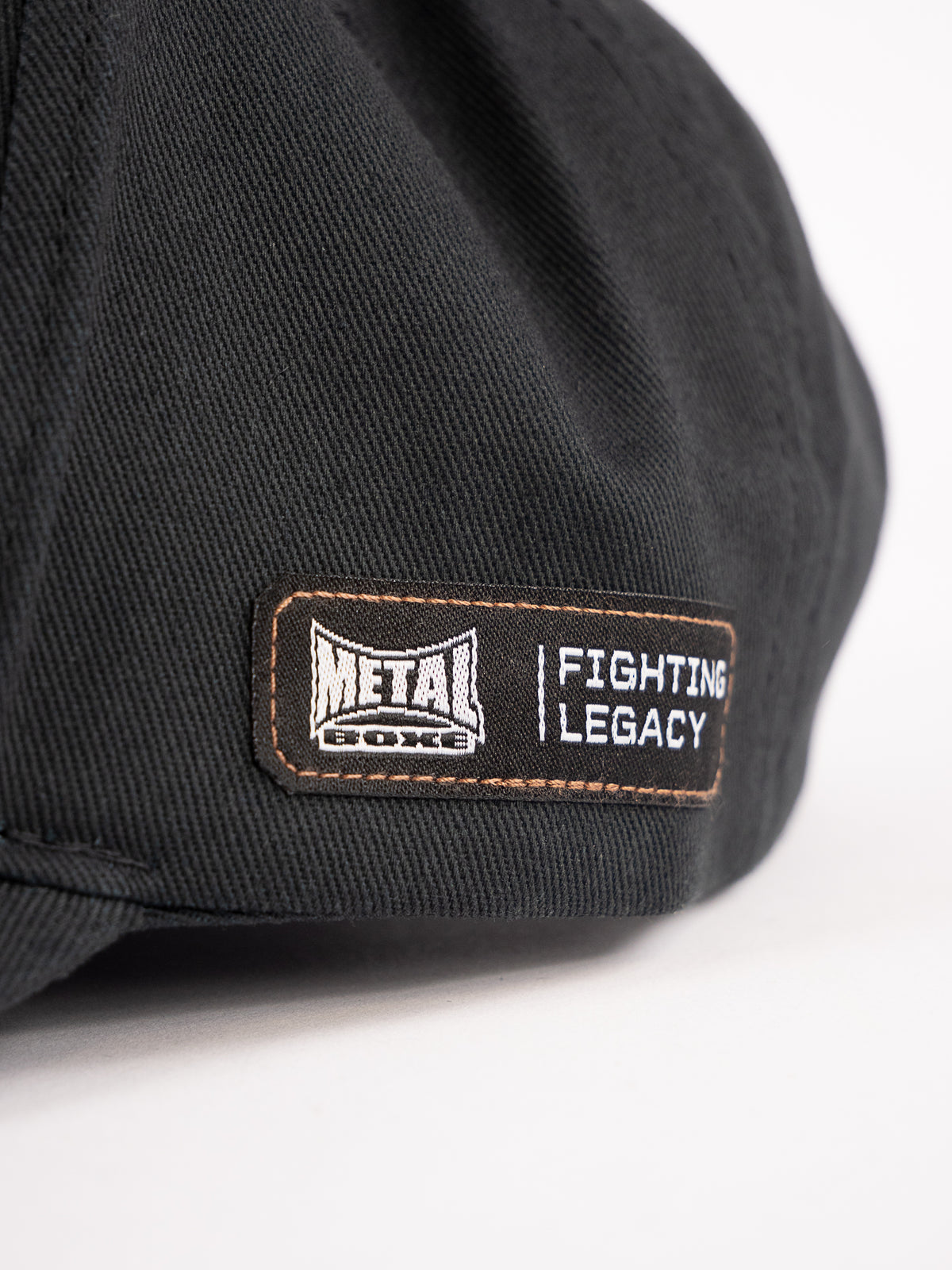 BLACK METAL BOXING CAP 3D EMBROIDERY