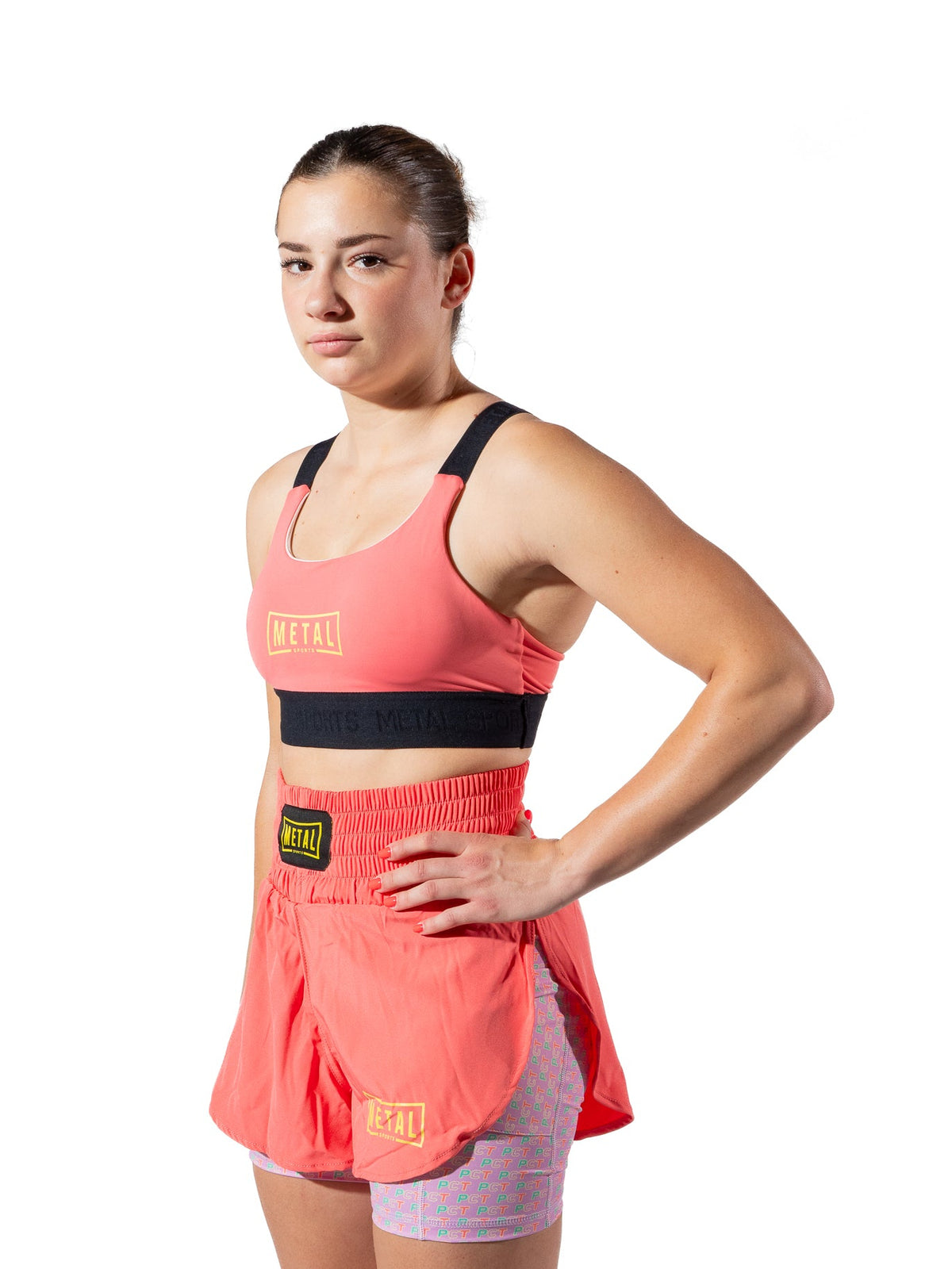 ELASTIC SPORTS BRA POST CUTTING TREATS