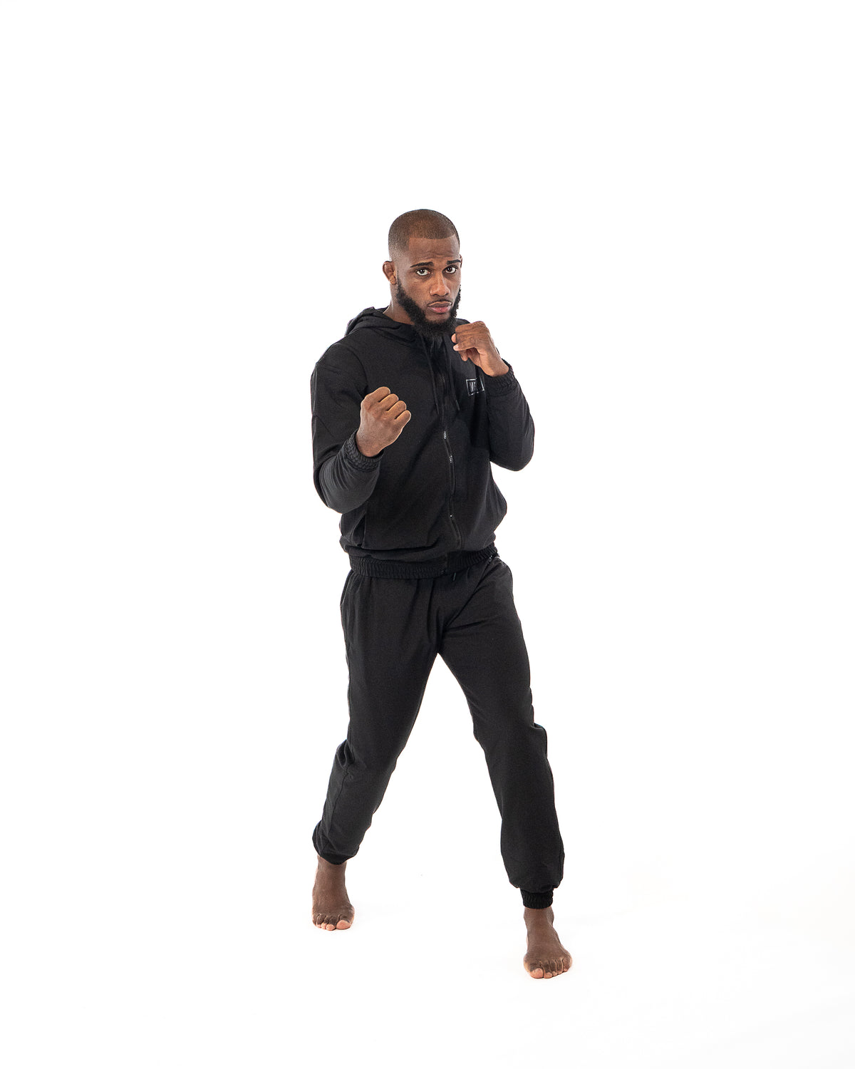 BLACK TRAINING TOP SUIT
