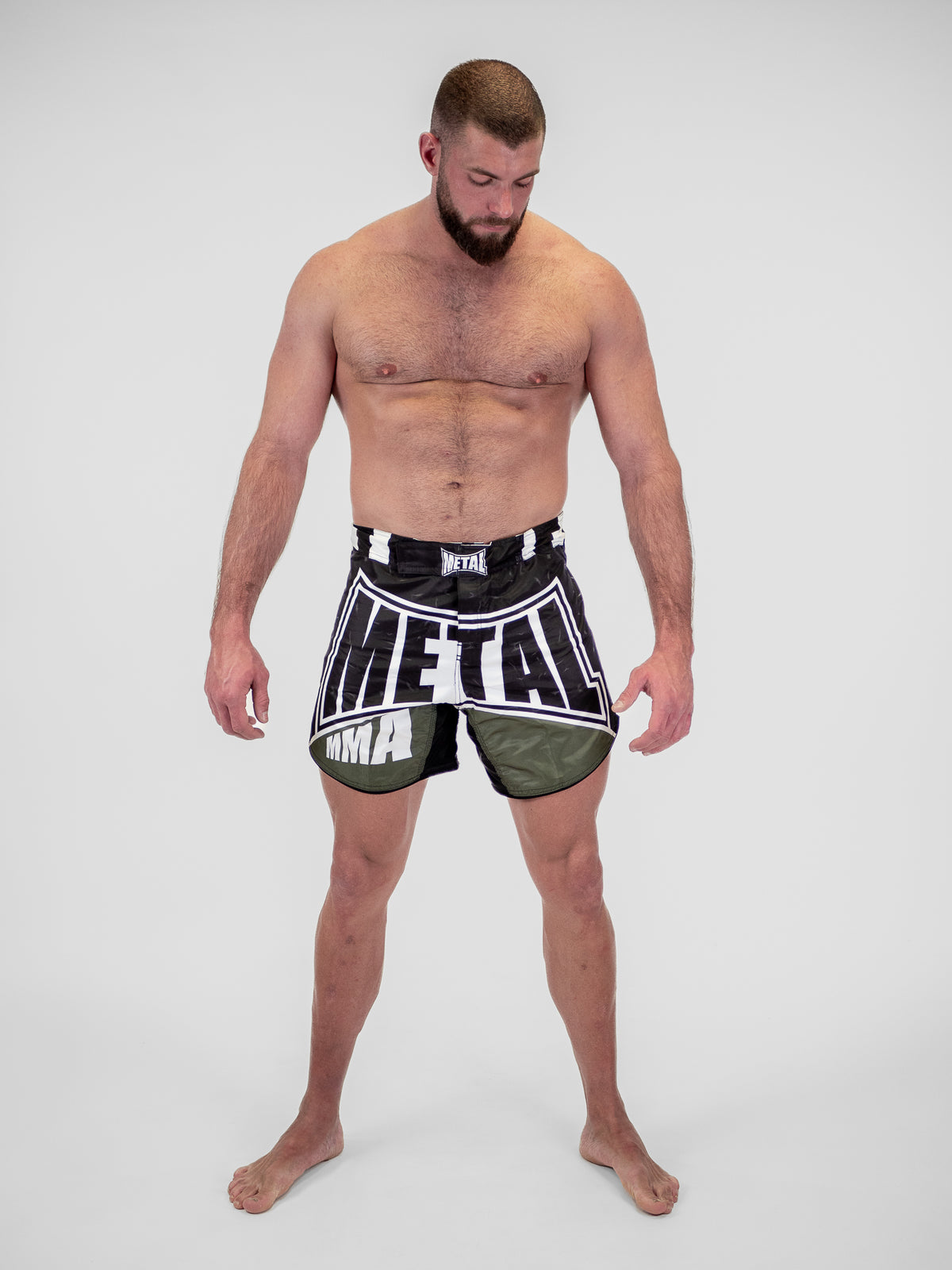MEN'S BLACK KHAKI MMA SHORTS