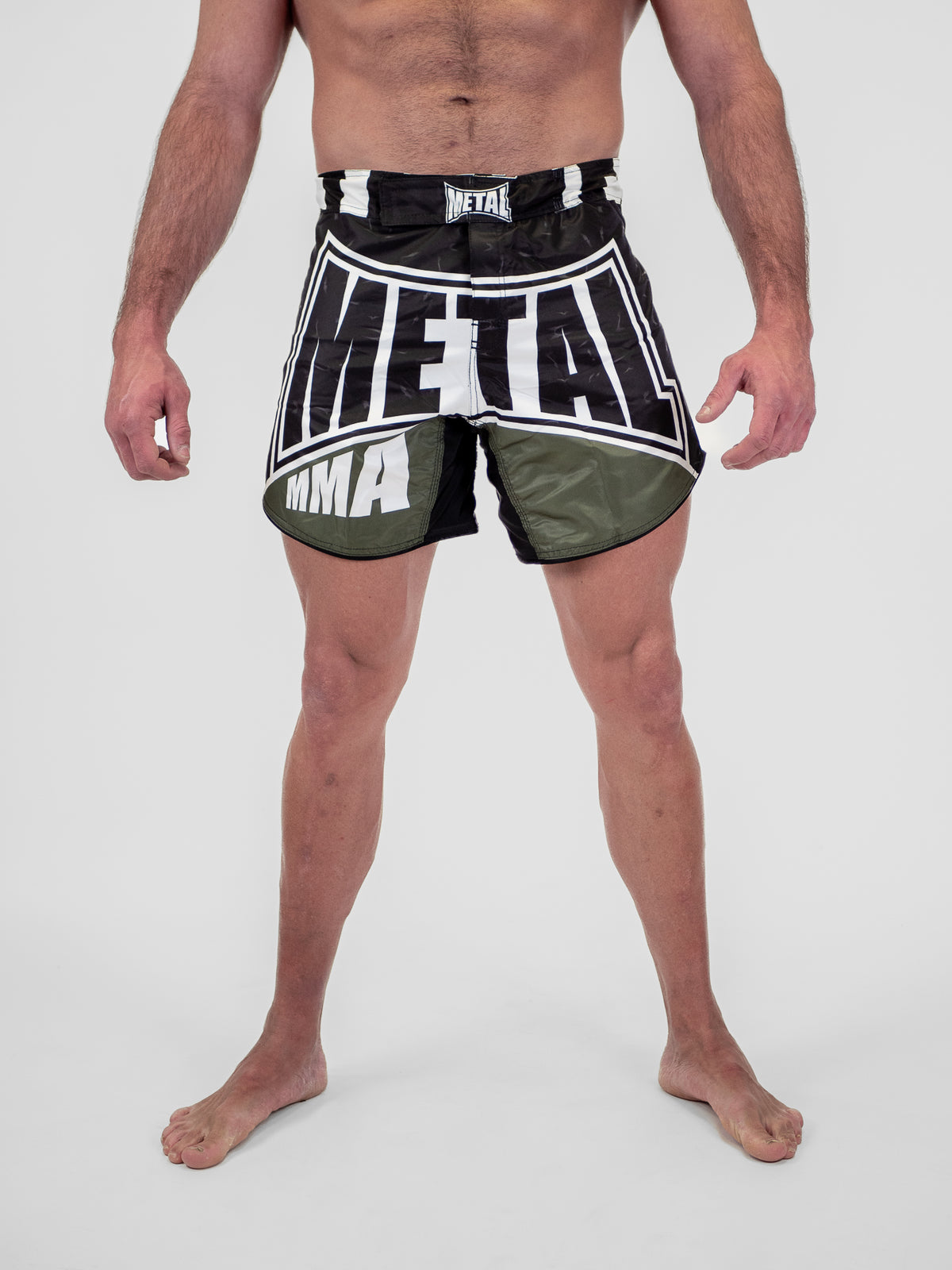 MEN'S BLACK KHAKI MMA SHORTS