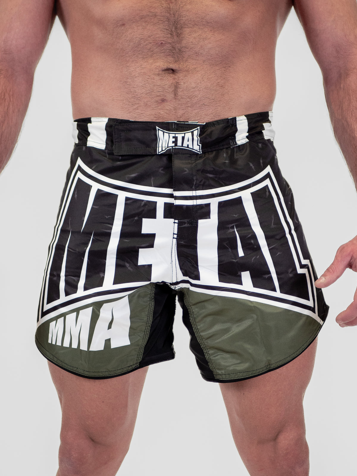 MEN'S BLACK KHAKI MMA SHORTS