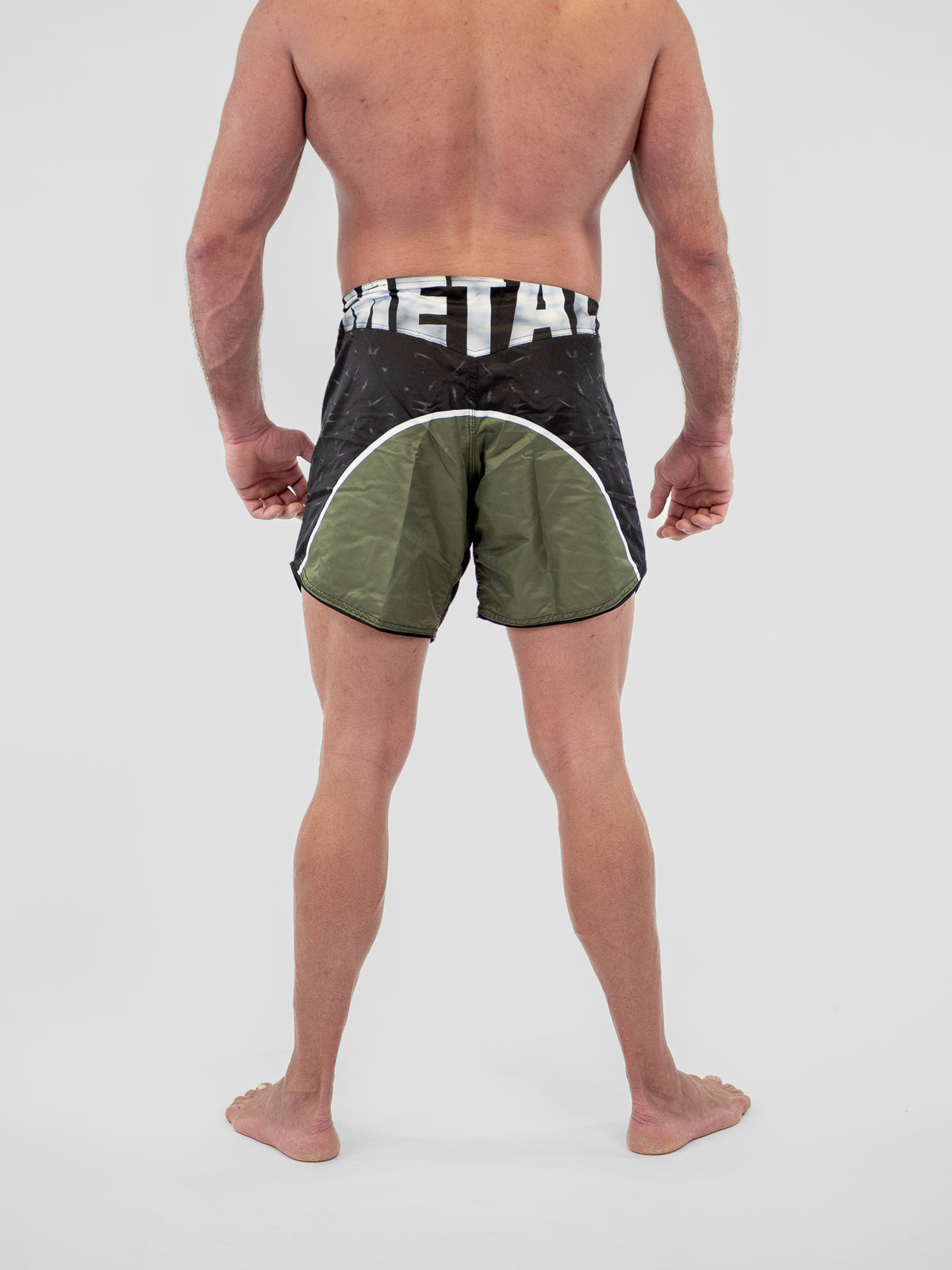 MEN'S BLACK KHAKI MMA SHORTS
