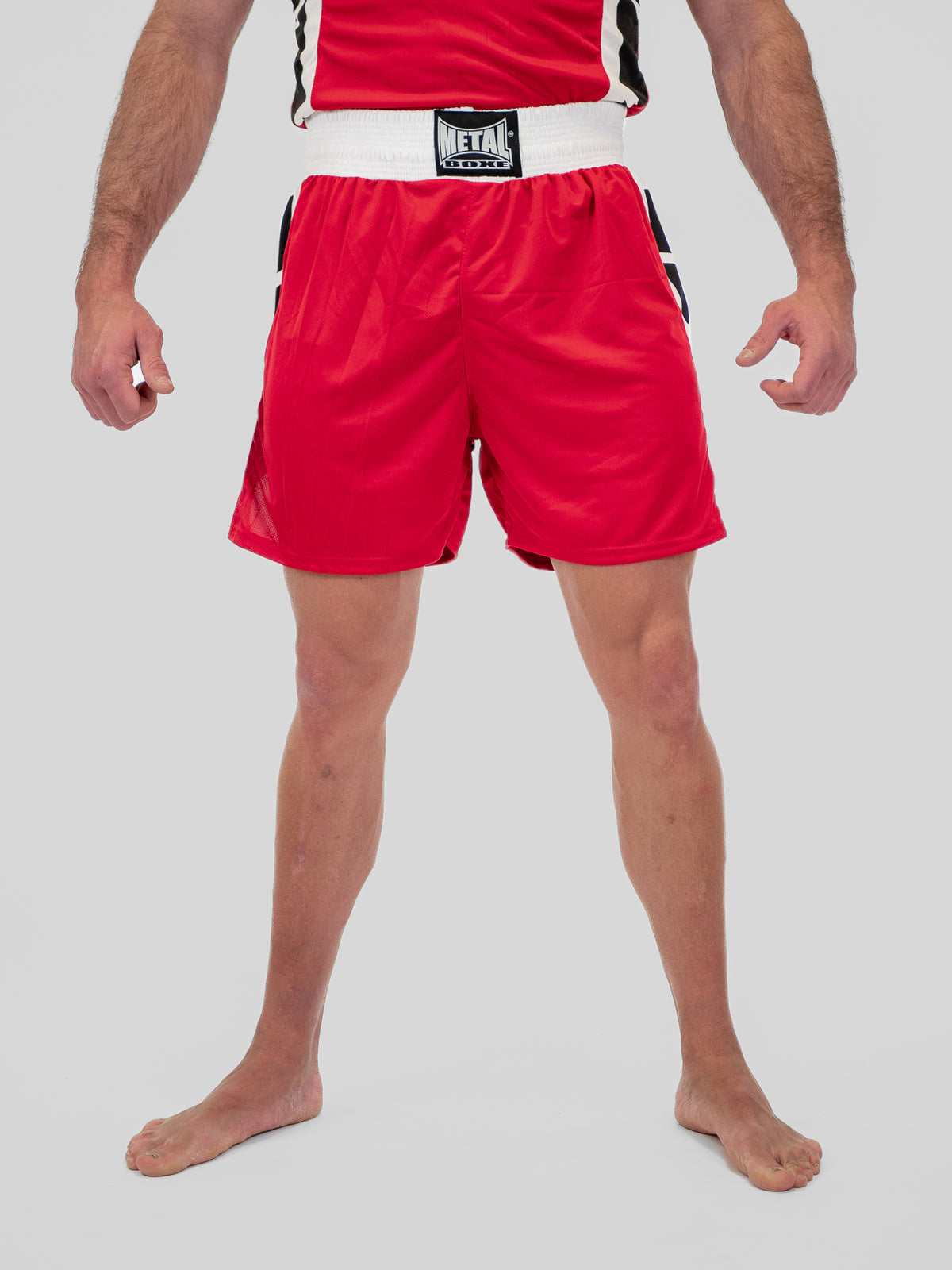 SHORT + DÉBARDEUR BOXE COMPÉTITION ADULTE ROUGE