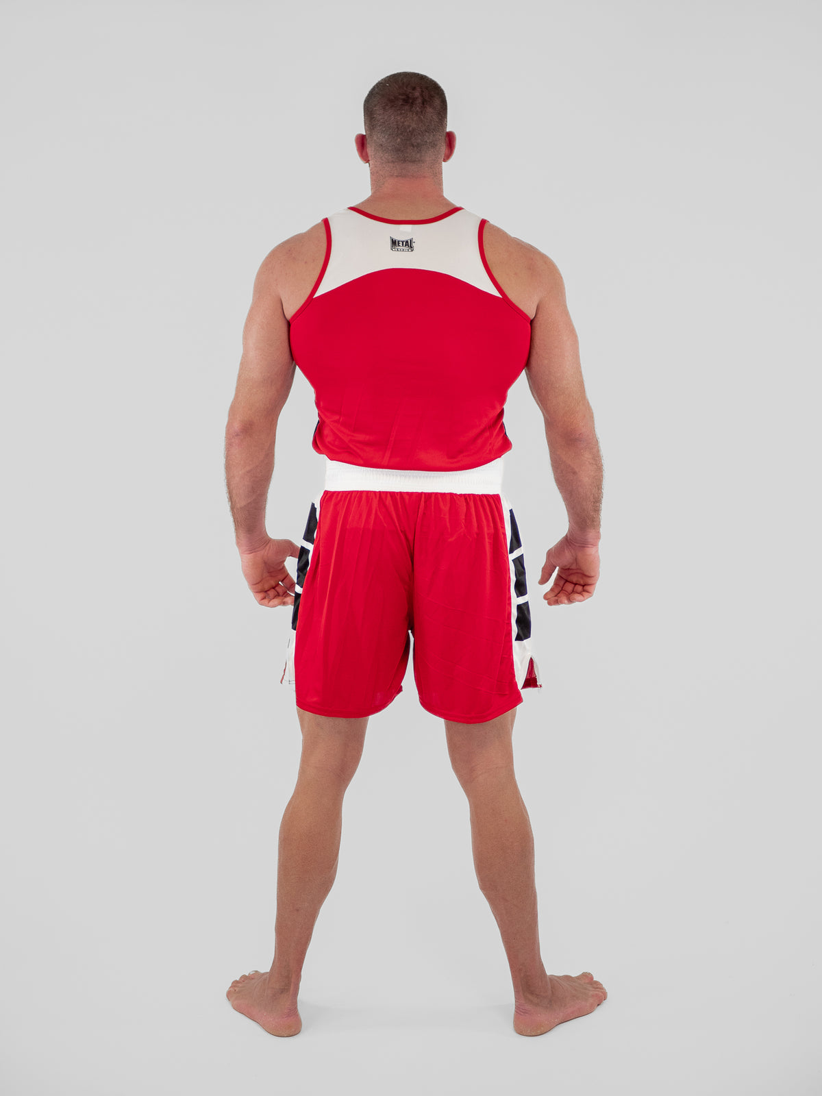 SHORT + DÉBARDEUR BOXE COMPÉTITION ADULTE ROUGE