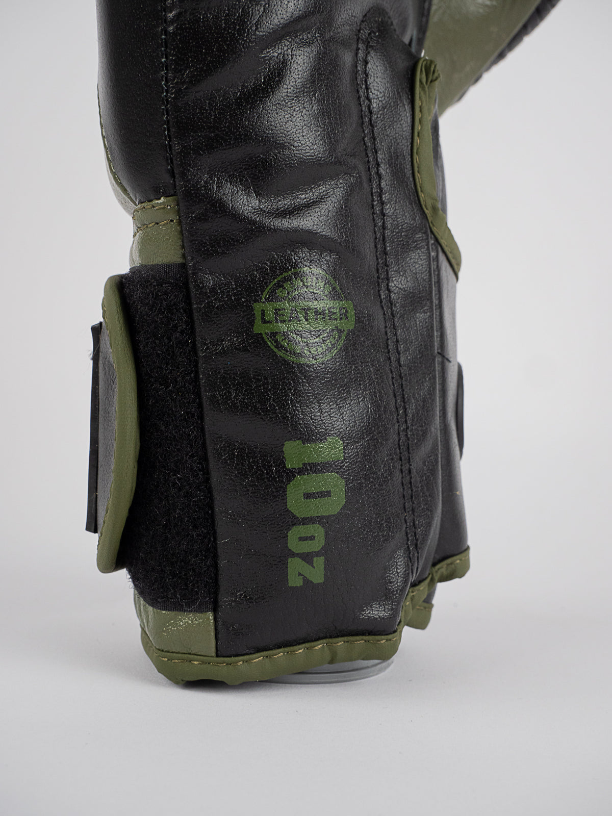 OMEGA BLACK KHAKI LEATHER BOXING GLOVES