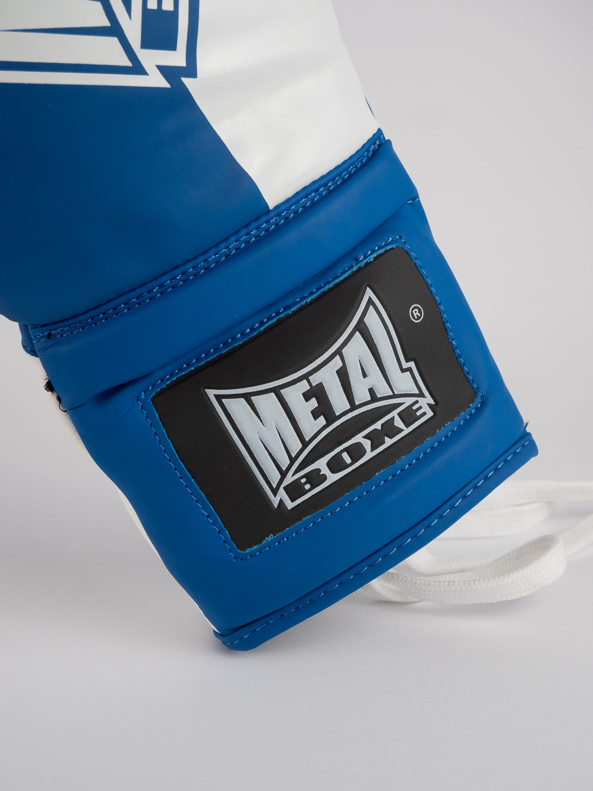 BLUE LACE-UP COMPETITION BOXING GLOVES
