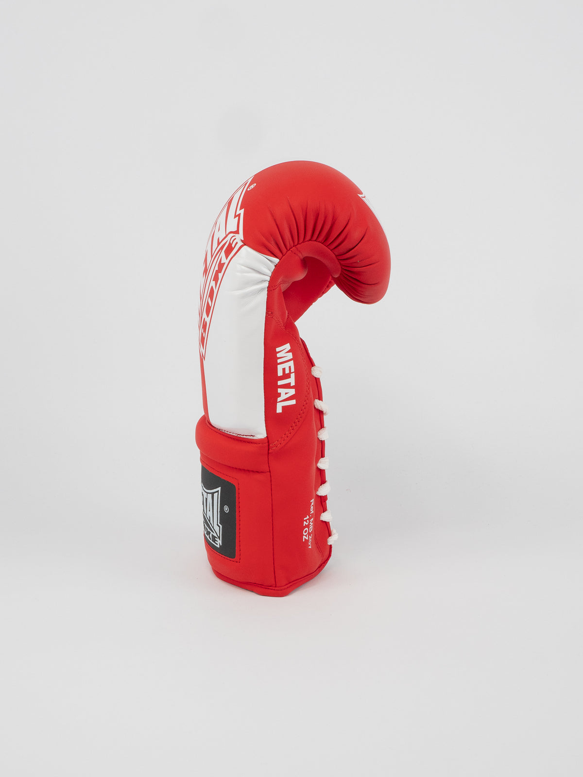 RED LACE-UP COMPETITION BOXING GLOVES